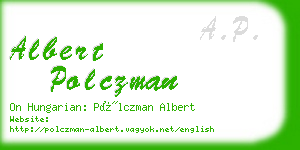 albert polczman business card